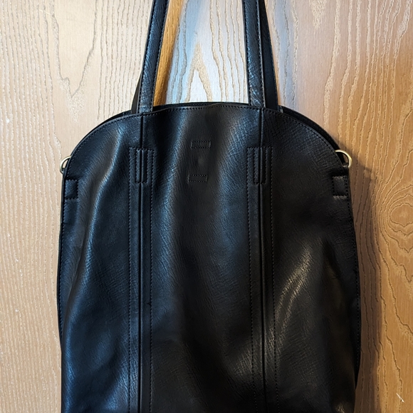 NWOT - ANTIK KRAFT Faith tote bag - Bag in a bag!.Vegan Leather Black Bags - Picture 5 of 11